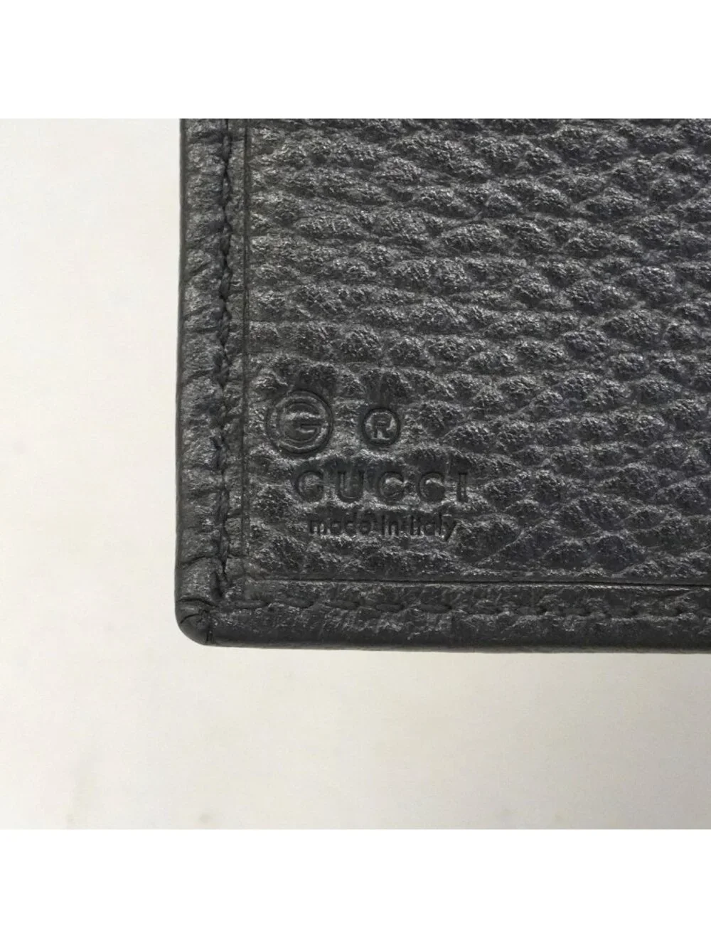 Gucci Wallet Interlocking G Leather Black Gold